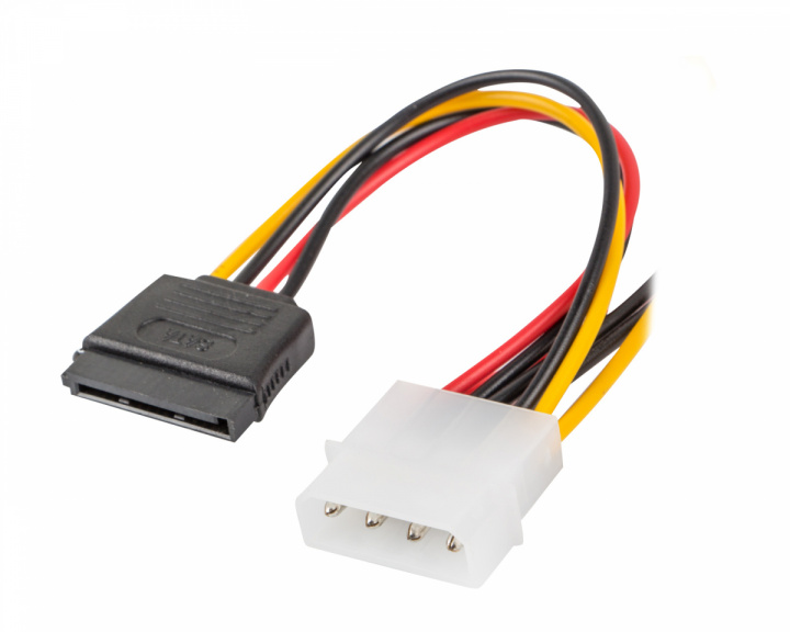 Lanberg Molex (Han) til 2X SATA (Hun) Kabel 15cm