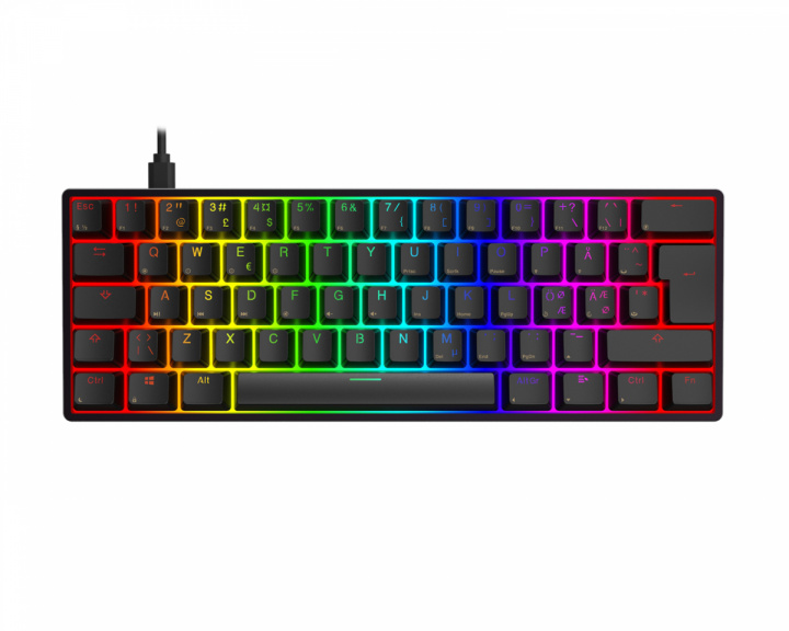 MaxMount Aeon RGB Hotswap PBT Gaming Tastatur [Gateron Optical Red] - Svart (DEMO)