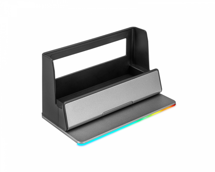 MaxMount Universal Device Organizer with RGB Desk - Oppbevaring til arbeidsbord Grå (DEMO)