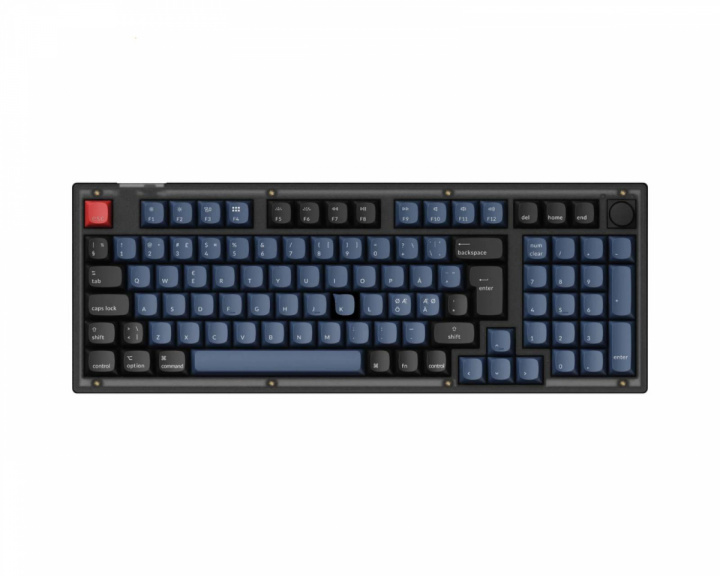 Keychron V5 QMK 96% RGB Knob Hotswap-Tastatur - Frosted Black [K Pro Brown] (DEMO)