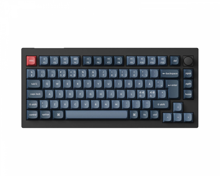 Keychron V1 Max 75% QMK RGB Hotswap Trådløst Tastatur [Gateron Jupiter Brown] - ISO (DEMO)
