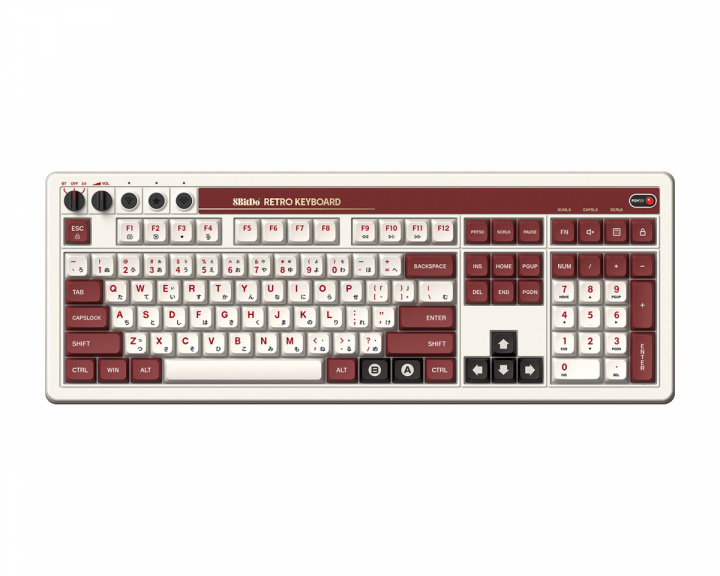 8Bitdo Retro 108 Mechanical Keyboard - Trådlöst Tastatur ANSI - Fami Edition (DEMO)