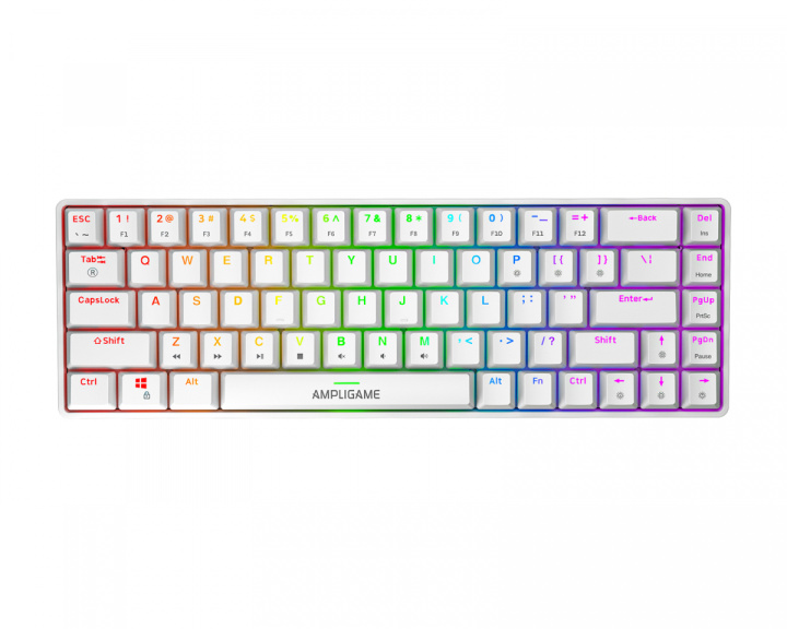 Fifine AmpliGame GK1W ANSI Gaming Tastatur - Hvit (DEMO)