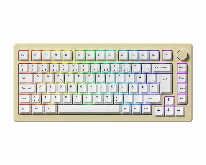 Akko MOD 007B HE Tastatur - Cream White [Cream Yellow Magnetic] (DEMO)