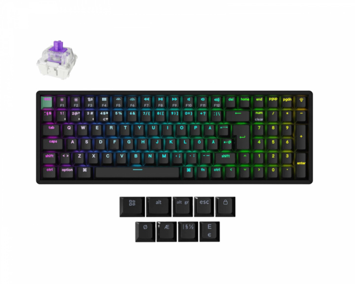 Keychron K4 HE QMK-tastatur [Gateron 2.0 Purple Magnetic Switch] - Svart (DEMO)