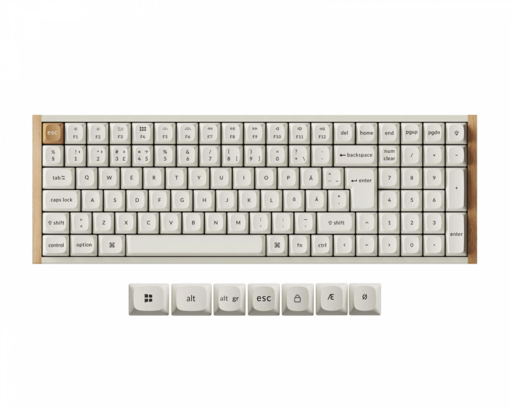 Keychron K4 HE SE QMK ISO Trådløst Tastatur [Gateron 2.0 Purple Magnetic Switch] - Wood White (DEMO)