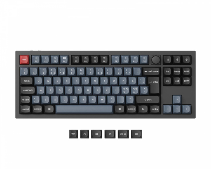 Keychron Q3 Pro Hotswap Knob ISO Tastatur – Svart [K Pro Red] (DEMO)
