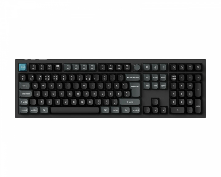 Keychron Q6 Ultra 8K Hotswap Knob ISO Trådløst Tastatur - Svart [Silk POM Red] (DEMO)