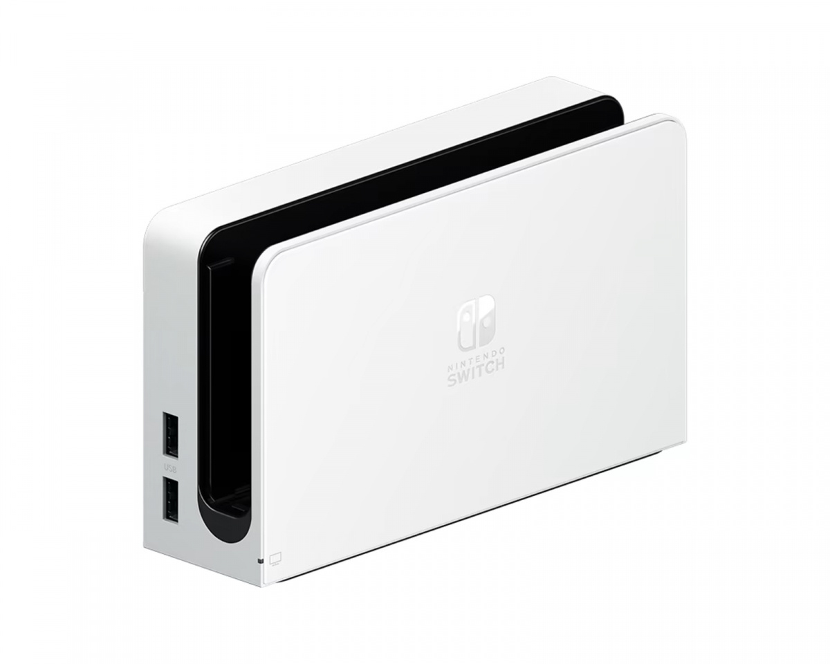 Nintendo Switch OLED Dock Set - Hvit (Refurbished) - MaxGaming.no
