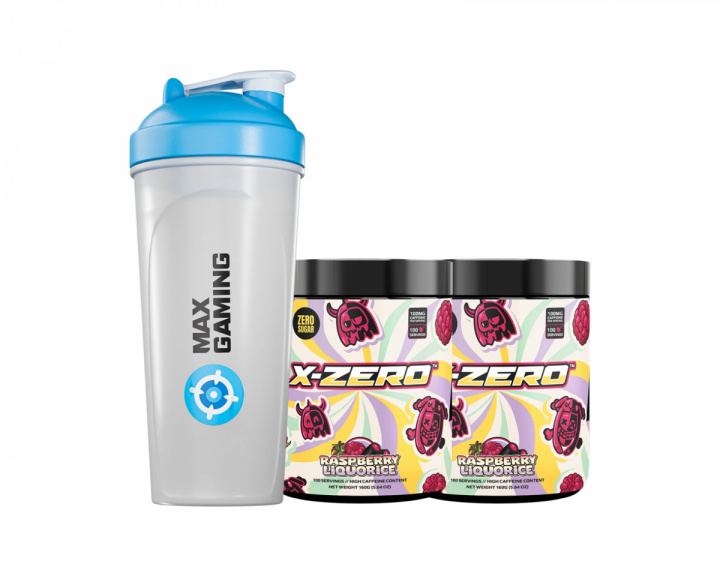 X-Gamer X-Zero Raspberry Liquorice - 2 x 100 Porsjoner + Shaker
