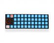 42-Key Gummi Double-shot Bakgrunnsbelyst Keycap-set - Neon blå