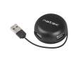 Bumblebee Svart 2.0 USB Hub 4 Ports