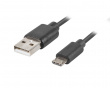 USB 2.0 Kabel MICRO-B til USB 1 Meter QC 3.0 Svart