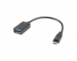 Micro USB (Hane) til USB-A (Hona) 2.0 15cm Adapter OTG
