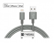 Lightning Kabel MFi Nylon - Lightning til USB (1.5 m) Grå