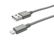 Lightning Kabel MFi Nylon - Lightning til USB (1.5 m) Grå