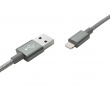 Lightning Kabel MFi Nylon - Lightning til USB (1.5 m) Grå