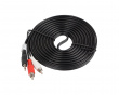 Lydkabel 3.5mm til 2xRCA (5 Meter) Svart