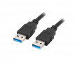 USB-A til USB-A 3.0 Kabel (h/h) Svart (0.5 Meter)