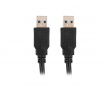 USB-A til USB-A 3.0 Kabel (h/h) Svart (0.5 Meter)