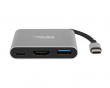 Multi Port Fowler USB-C til 2xUSB 3.0/HDMI 4K/RJ45/TYPE-C/SD/MICRO SD