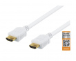 Premium HDMI 2.0 Kabel, Ethernet, 4K, 2 Meter - Hvit