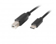 USB-C til USB-B 2.0 Kabel Svart (3 Meter)