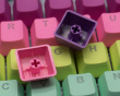 PBT Doubleshot Shine-through 121-Key Keycap Set - Rainbow Sherbet