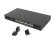 Nettverkswitch 24-ports, 100MB POE+/2X COMBO RACK 19” (1000 Mbps, Max 360W)