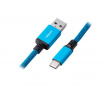 Pro Coiled Cable USB A to USB Type C, Specturm Blue - 150cm