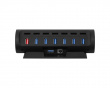 HUB CTRL 7, RGB 7-Port USB Hub, 12V - Svart