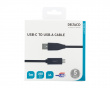 USB-C til USB-A 2.0 Kabel Svart - 1 meter