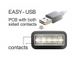 Easy USB 2.0 - USB-A (hann) til USB-A (hann) Vendbar USB-kabel - 1 Meter