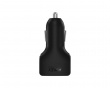 Car Charger CC-S3, 2xUSB-A, 24 W - Svart Hurtiglader til Bil