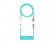 Coiled Cable USB-C til USB-A 1.5m - Aviator - Pastel Cyan