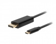 USB-C til DisplayPort Kabel 4k 60Hz Svart - 1.8m