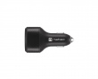 Coney Hurtiglader til Bil - 2x USB-A 1x USB-C 84W PD 3.0 - Svart
