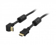 Vinklet HDMI Kabel High Speed with Ethernet - Svart - 5m