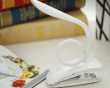 LED Table Lamp Flexible & Clip with built-in battery - Hvit klypelampe