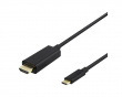 USB-C til HDMI Kabel 4k 60Hz Svart - 1m
