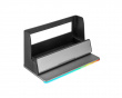 Universal Device Organizer with RGB Desk - Oppbevaring til arbeidsbord Grå