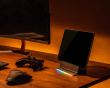 Universal Device Organizer with RGB Desk - Oppbevaring til arbeidsbord Grå