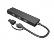 USB-C 3.0 Hub Mayfly Svart + USB-A Adapter