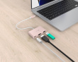 USB-C til HDMI 4K og USB Type-A med 90 W Strømforsyning - Rosa