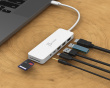 USB-C Multi-Port Hub med 60W Strømforsyning - Hvit