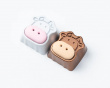 Cute Cow Silicone Aluminum Alloy Artisan Keycap - Brun