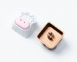 Cute Cow Silicone Aluminum Alloy Artisan Keycap - Hvit Cute Cow Silicone Aluminum Alloy Artisan Keycap - Hvit