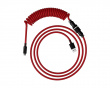 USB-C Coiled Cable - Rød / Svart