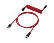 USB-C Coiled Cable - Rød / Svart