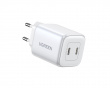 Nexode Mini 45W Dual USB-C PD Vegglader - Hvit